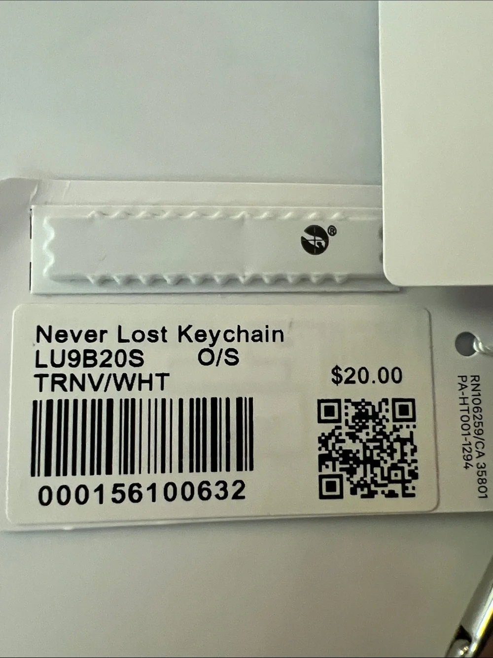 Lululemon True Navy Never Lost Keychain NWT